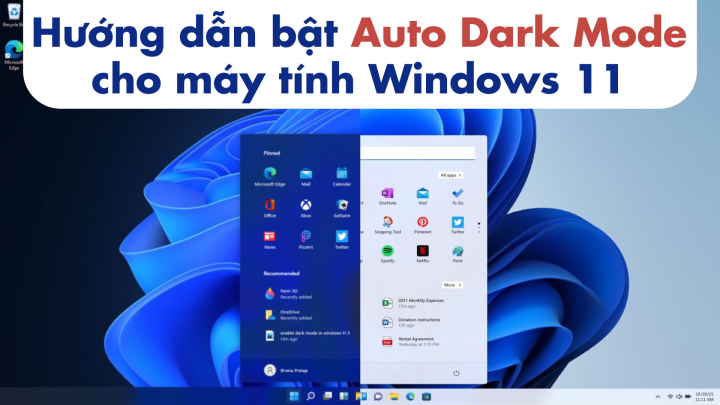 Hướng dẫn bật Auto Dark Mode cho máy tính Windows 11